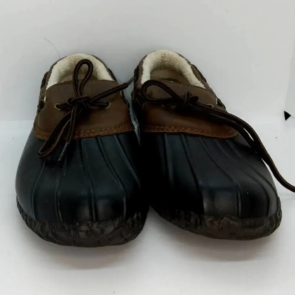 JBU by Jambu Women's Pre-owned Weather Ready Black/Brown Rain Shoes - sz. 9 1/2